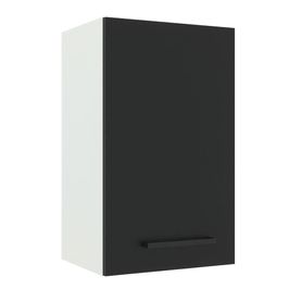 Armário Aéreo Madesa Agata 40 cm 1 Porta - Branco/Preto Branco/Preto