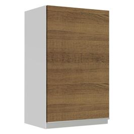 Armário Aéreo Madesa Glamy 40 cm 1 Porta - Branco/Rustic Branco/Rustic