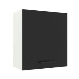 Armário Aéreo Madesa Agata 60 cm 1 Porta - Branco/Preto Branco/Preto