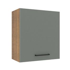Armário Aéreo Madesa Agata 60 cm 1 Porta - Rustic/Cinza Rustic/Cinza