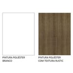 Armário Aéreo Madesa Acordes 100% MDF 60 cm 1 Porta Basculante - Branco/Rustic