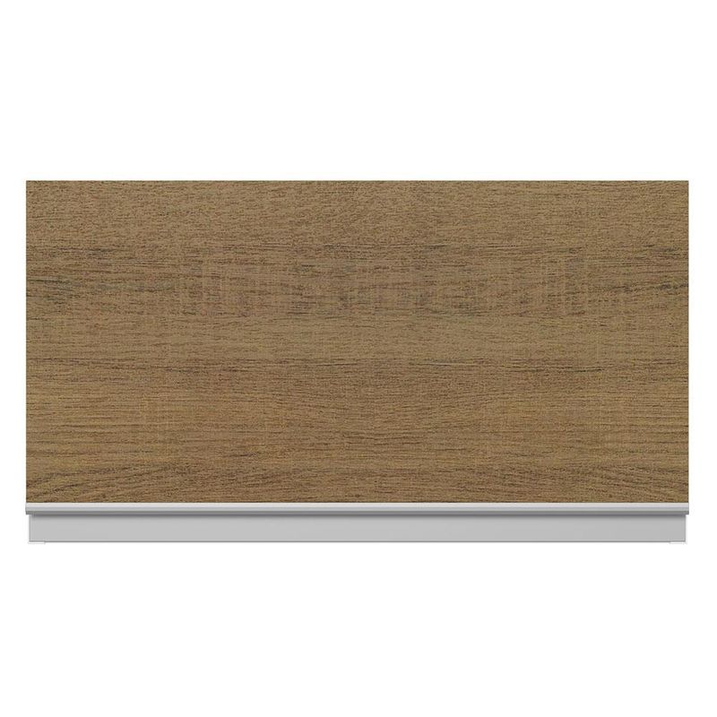 Armário Aéreo Madesa Acordes 100% MDF 60 cm 1 Porta Basculante - Branco/Rustic