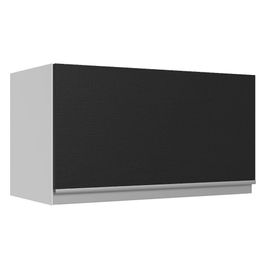 Armário Aéreo 100% MDF 60 cm 1 Porta Basculante Branco/Preto Acordes Madesa Branco/Preto