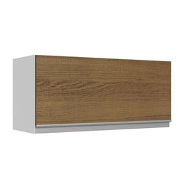 Armário Aéreo 100% MDF 70 cm 1 Porta Basculante Branco/Rustic Acordes Madesa Branco/Rustic