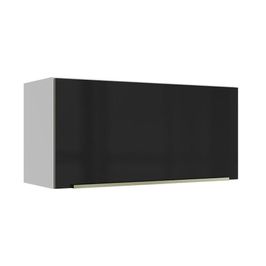 Armário Aéreo 70 cm 1 Porta Branco/Preto Lux Madesa Branco/Preto