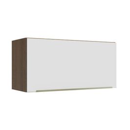 Armário Aéreo 70 cm 1 Porta Rustic/Branco Veludo Lux Madesa Rustic/Branco Veludo