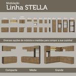Armário Aéreo de Canto Madesa Stella 1 Porta - Rustic