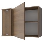 Armário Aéreo de Canto Madesa Stella 1 Porta - Rustic