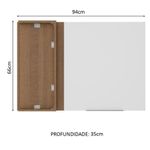 Armário Aéreo de Canto Madesa Stella 1 Porta - Rustic
