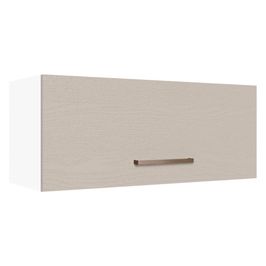 Armário Aéreo 80 cm 1 Porta Basculante Branco/Crema Agata Madesa Branco/Crema