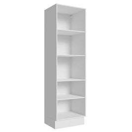 Paneleiro 100% MDF 60 cm com Nichos Abertos para Cozinha Madesa Acordes - Branco Branco