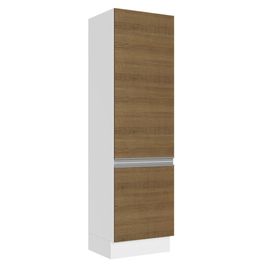 Paneleiro Madesa Acordes 100% MDF 60 cm 2 Portas - Branco/Rustic Branco/Rustic