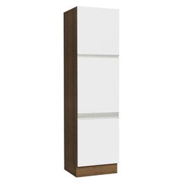 Paneleiro Madesa Glamy 60 cm 3 Portas - Rustic/Branco Rustic/Branco