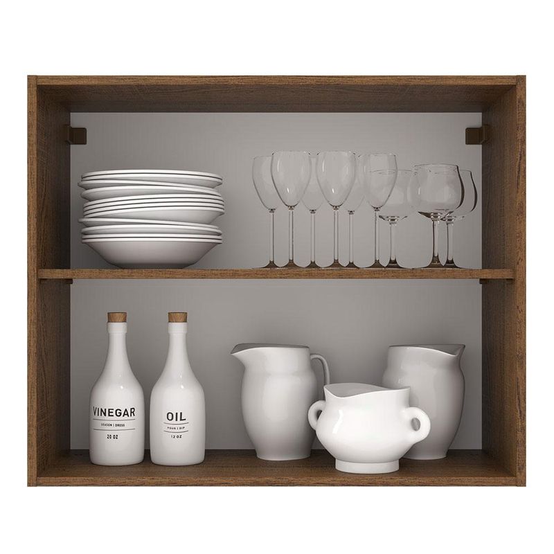 Armário Aéreo 80 cm 2 Portas Rustic/Crema Agata Madesa