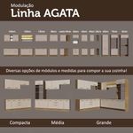 Armário Aéreo 80 cm 2 Portas Rustic/Crema Agata Madesa