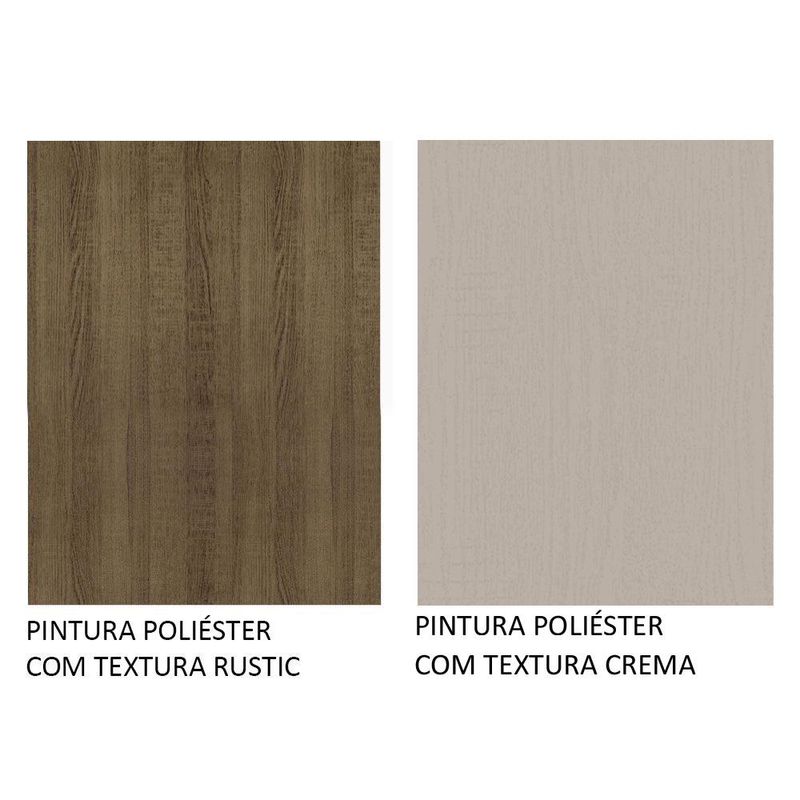 Armário Aéreo 80 cm 2 Portas Rustic/Crema Agata Madesa
