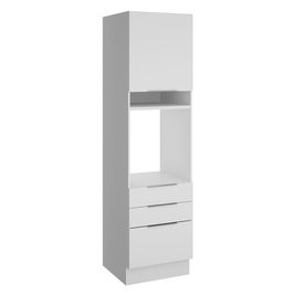 Torre Quente Madesa Stella 60 cm 1 Porta 3 Gavetas - Branco Branco