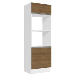 Torre Quente Para 2 Fornos Madesa Acordes 100% MDF - Branco/Rustic Branco/Rustic