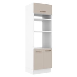 Torre Quente 70 cm 3 Portas Branco/Crema Agata Madesa Branco/Crema