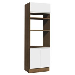 Torre Quente Madesa Glamy 70 cm 3 Portas - Rustic/Branco Rustic/Branco