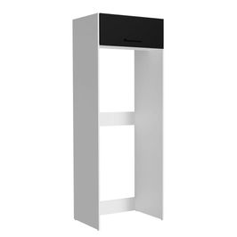 Porta Geladeira Madesa Agata 1 Porta Basculante - Branco/Preto Branco/Preto