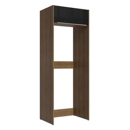 Porta Geladeira Madesa Lux 1 Porta Basculante - Rustic/Preto Rustic/Preto