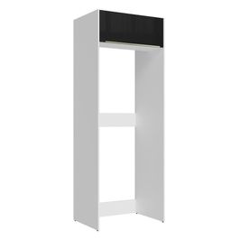 Porta Geladeira Madesa Lux 1 Porta Basculante - Branco/Preto Branco/Preto