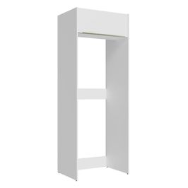 Porta-Geladeira Madesa Lux 1 Porta Basculante - Branco/Branco Veludo Branco/Branco Veludo
