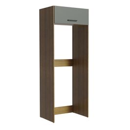 Porta Geladeira Madesa Agata 1 Porta Basculante - Rustic/Cinza Rustic/Cinza