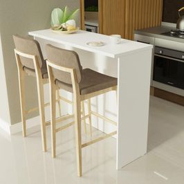 Bancada Ilha para Cozinha 120 cm Branco Madesa Branco