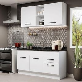 Armário de Cozinha Compacta 150cm Branco Agata Madesa 02 Branco