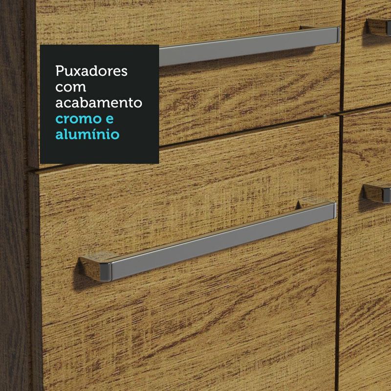 Armário de Cozinha Completa 229cm Rustic Emilly Madesa 09