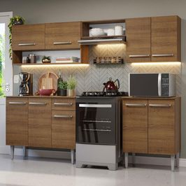 Armário de Cozinha Compacta 229cm Rustic Emilly Madesa 15 Rustic