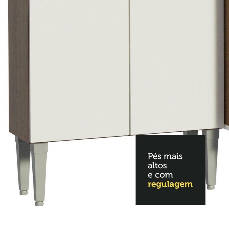 Armário de Cozinha Completa 293cm com Pia Rustic Emilly Madesa 08