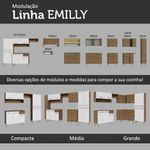 Armário de Cozinha Completa 293cm com Pia Rustic Emilly Madesa 08