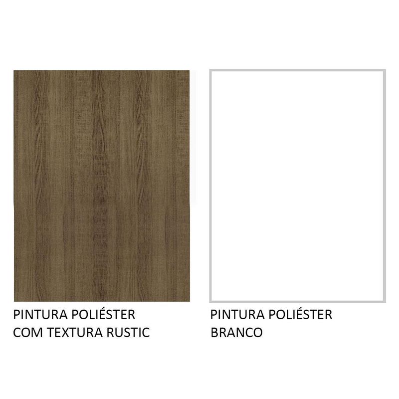 Armário de Cozinha Completa 293cm com Pia Rustic Emilly Madesa 08