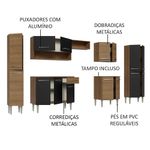 Armário de Cozinha Completa 325cm Rustic/Preto Emilly Madesa 02