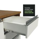 Armário de Cozinha Compacta 200cm Rustic/Branco/Crema Glamy Madesa 07
