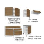 Armário de Cozinha Completa 260cm Branco/Rustic Glamy Madesa 03