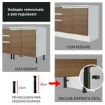 Armário de Cozinha Completa 260cm Branco/Rustic Glamy Madesa 03