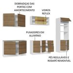 Armário de Cozinha Modulado de Canto Direito 4 Peças CP39 com Pia Inox Castanho/Preto