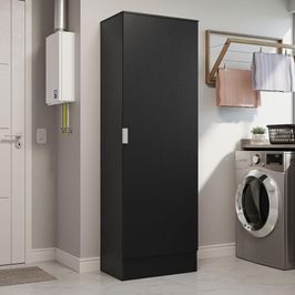 Armário Multiuso 60 cm 1 porta Preto Madesa Preto