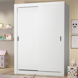 Guarda-Roupa Infantil Madesa Theo 2 Portas de Correr 4 Gavetas Branco