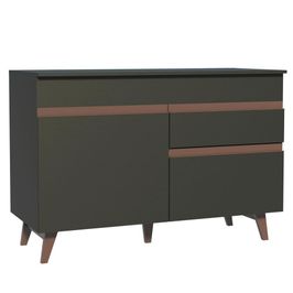 Balcão Gabinete de Pia Cozinha 2 Portas 1 Gaveta Preto Reims Madesa Preto