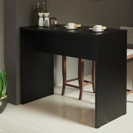 Bancada para Cozinha Reims Madesa 115 cm - Preto Preto