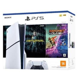 Console PlayStation 5 Slim Disc + 2 Jogos | Branco/Preto (Bivolt)