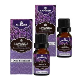 Óleo Essencial de Lavanda - 2 frascos com 10ml   100%  Puro     Chamed