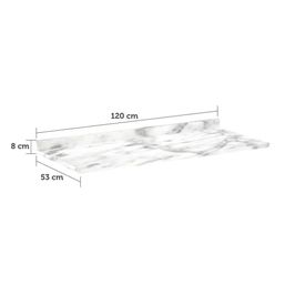 Tampo para Balcão Luciane Linea Ella 1,20m | Marmorizado (S/V)