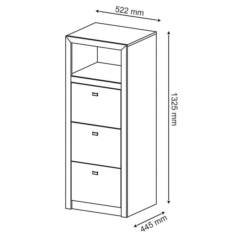 Armário Arquivo para Escritório Home Office ME4118 MDP Nogal G69 - Gran Belo
