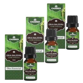 Óleo Essencial de Erva Baleeira 5ml 100% Puro - 3 Frascos - Chamed